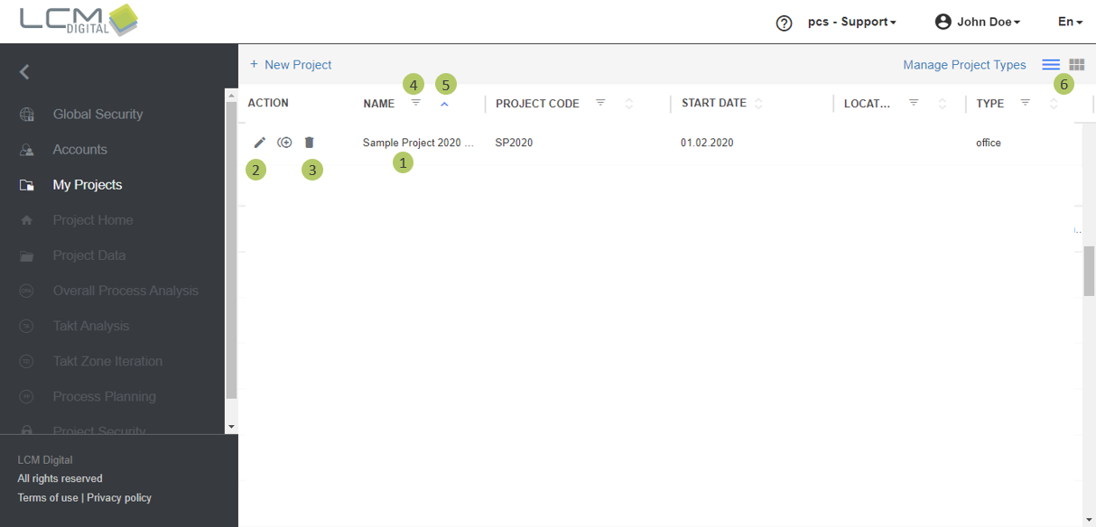 [1.x] My Projects – LCM Digital EN